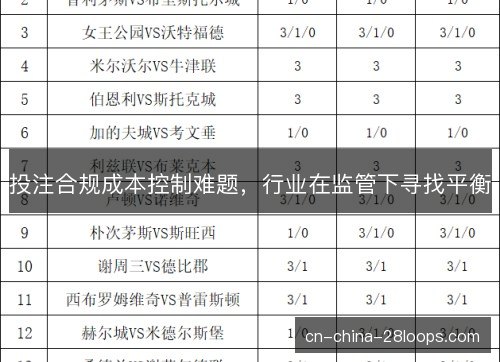 投注合规成本控制难题，行业在监管下寻找平衡